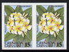 Grenada - Grenadines 1984 Flowers 15c (Frangipani) unmounted mint imperf pair (as SG 583)