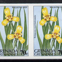 Grenada - Grenadines 1984 Flowers 70c (Walking Iris) unmounted mint imperf pair (as SG 585)