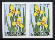 Grenada - Grenadines 1984 Flowers 70c (Walking Iris) unmounted mint imperf pair (as SG 585)