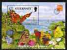 Guernsey 1997 WWF - Endangered Species - Butterflies perf m/sheet (with Hong Kong 97 imprint) unmounted mint, SG MS 734