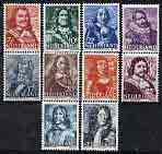 Netherlands 1943-44 Dutch Naval Heroes perf set of 10 unmounted mint, SG 578-87*