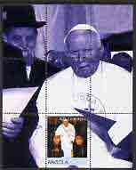 Angola 2000 Pope's Visit to the Holy Land perf s/sheet #2 fine cto used