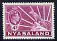 Nyasaland 1938-44 KG6 Leopard 4d magenta unmounted mint, SG 135*