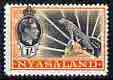 Nyasaland 1938-44 KG6 Leopard 1s black & orange unmounted mint, SG 138*