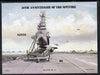 Nevis 1986 Spitfire (Seafire) on Aircraft Carrier $6 m/sheet imperf unmounted mint as SG MS 376