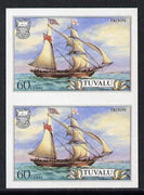 Tuvalu 1986 Ships #3 Brigantine Triton 60c imperf pair (as SG 380)