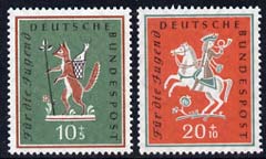 Germany - West 1958 Berlin Students' Fund set of 2 unmounted mint, SG 1204-05