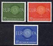 Germany - West 1960 Europa set of 3 unmounted mint, SG 1251-53