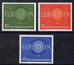 Germany - West 1960 Europa set of 3 unmounted mint, SG 1251-53