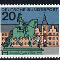 Germany - West 1964 Jan Wellen's monument & Town Hall Dusseldorf 20pf unmounted mint, from Capitals of the Federal Lands set of 12, SG 1337,,