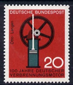 Germany - West 1964 Gas Engine 20pf unmounted mint, from Scientific Anniversaries (1st series) set of 3,,SG 1347