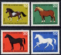 Germany - West Berlin 1969 Child Welfare set of 4 horses unmounted mint, SG B328-331