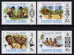 Solomon Islands 1978 50th Anniversary of Scouting in Solomon Is set of 4 unmounted mint, SG 368-71