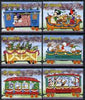 St Vincent 1988 Christmas - Mickey's Christmas Train - 6 vals to 10c unmounted mint, SG 1160-65