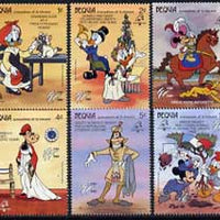 St Vincent - Grenadines (Bequia) Philexfrance 89 short set of 6 to 10c unmounted mint featuring Disney characters in French Costumes etc