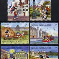 Grenada - Grenadines 1989 Philexfrance 89 short set of 6 to 10c unmounted mint featuring Disney characters in Paris, SG 1145-50