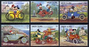 St Vincent - Union Island 1989 Philexfrance '89 short set to 10c showing Disney characters in various vintage cars unmounted mint