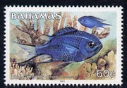 Bahamas 1987 Blue Chromis 60c (1987 imprint date) unmounted mint, SG 797