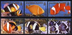 Solomon Islands 2001 Reef Fish perf set of 6 unmounted mint, SG 996-1001