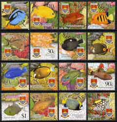 Kiribati 2002 Tropical Fish perf set of 16 unmounted mint, SG 635-50