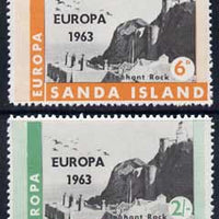 Sanda Island 1963 Europa perf set of 2 showing Lighthouses unmounted mint