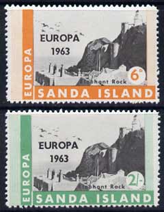 Sanda Island 1963 Europa perf set of 2 showing Lighthouses unmounted mint