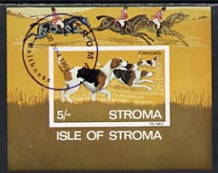 Stroma 1969 Dogs imperf m/sheet (5s value showing Foxhounds) cto used