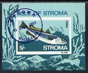 Stroma 1969 Fish 5s (Hake) imperf m/sheet cto used