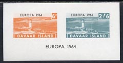 Davaar Island 1964 Europa imperf m/sheet (Lighthouses) unmounted mint