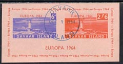 Davaar Island 1964 Europa imperf m/sheet (Lighthouses) on pink paper cto used