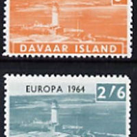 Davaar Island 1964 Europa perf set of 2 (Lighthouses) unmounted mint