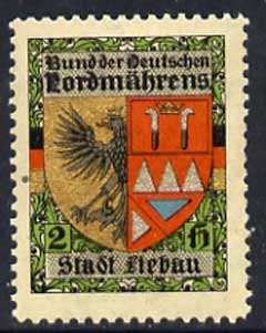 Cinderella - Perf label inscribed and showing Arms of Stadt Liebau