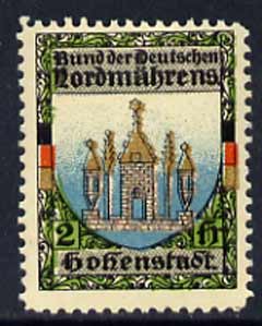 Cinderella - Perf label inscribed and showing Arms of Hohenstadt