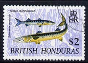 British Honduras 1968 Great Barracuda $2 fine cds used SG 266