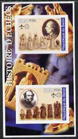 Benin 2002 History of Chess imperf m/sheet containing 2 values each with Scouts Logo, unmounted mint