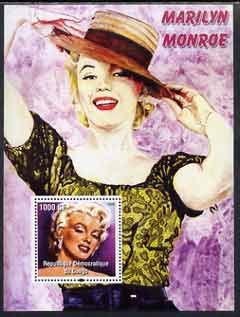 Congo 2005 Marilyn Monroe perf s/sheet #02 unmounted mint