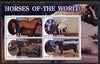 Somalia 2002 Horses of the World perf sheetlet #2 containing 4 values, unmounted mint