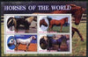 Somalia 2002 Horses of the World perf sheetlet #3 containing 4 values, unmounted mint