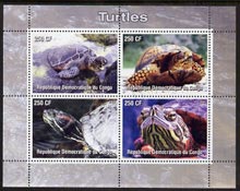 Congo 2005 Turtles perf sheetlet containing 4 values fine cto used