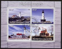 Congo 2005 Lighthouses perf sheetlet containing 4 values fine cto used