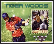 Benin 2005 Tiger Woods perf m/sheet fine cto used