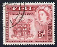 Fiji 1953 Royal Visit 8d Arms cds used, SG 279