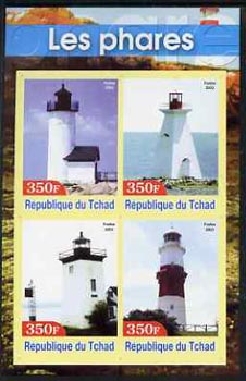 Chad 2003 Lighthouses #1 imperf sheetlet containing 4 values unmounted mint