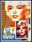 Uzbekistan 2002 Marilyn Monroe & Walt Disney Centenary #05 perf m/sheet unmounted mint