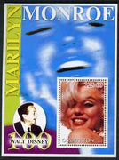 Uzbekistan 2002 Marilyn Monroe & Walt Disney Centenary #10 perf m/sheet unmounted mint