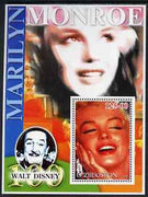 Uzbekistan 2002 Marilyn Monroe & Walt Disney Centenary #14 perf m/sheet unmounted mint