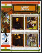 Iraqi Kurdistan Region 2005 World Chess Championship - Paintings by Degas perf sheetlet containing 4 values unmounted mint