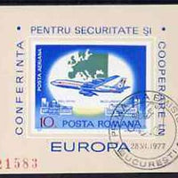 Rumania 1977 Conference for Security & Co-operation in Europe, imperf m/sheet fine used, Mi BL144