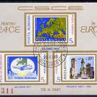 Rumania 1981 Conference for Security & Co-operation in Europe, imperf m/sheet fine used, Mi BL183