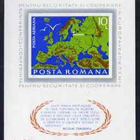 Rumania 1975 Conference for Security & Co-operation in Europe, imperf m/sheet unmounted mint Mi BL125